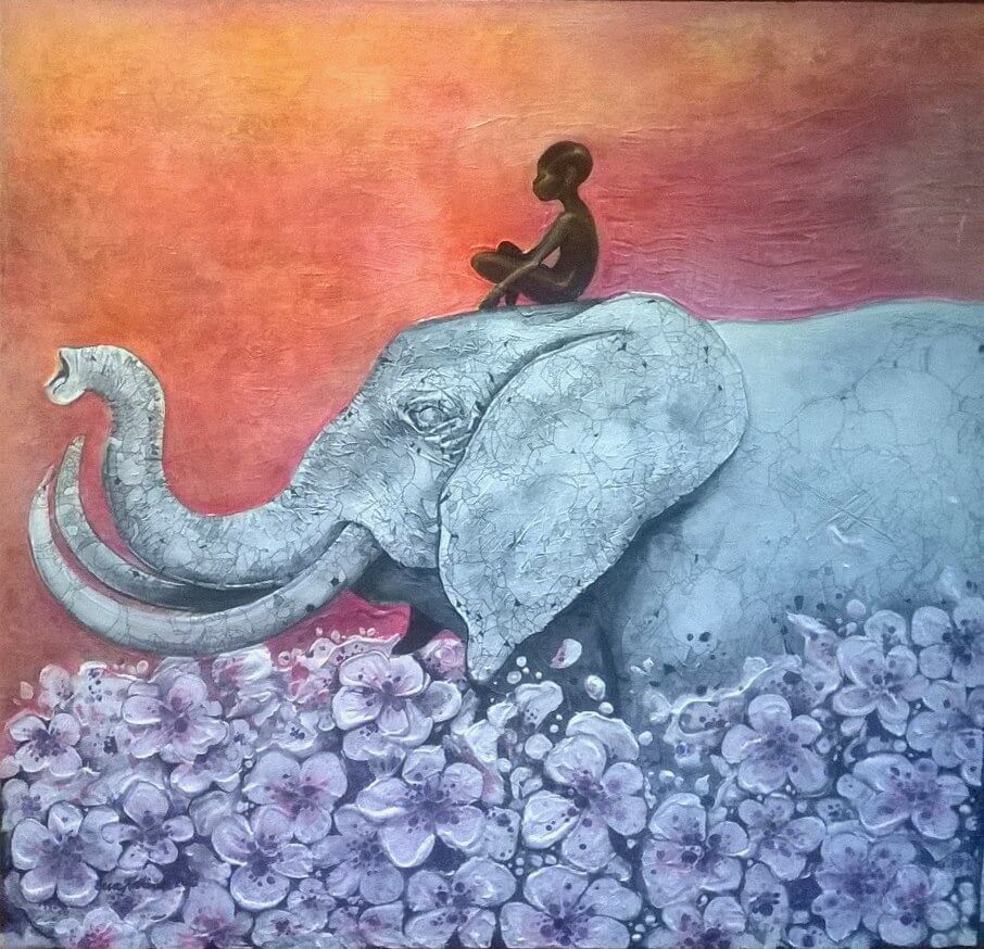 galleria taide maalaus eevakart.com valkoinen norsu